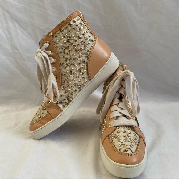 Michael Kors Studded High Top Sneakers - Picture 6 of 11
